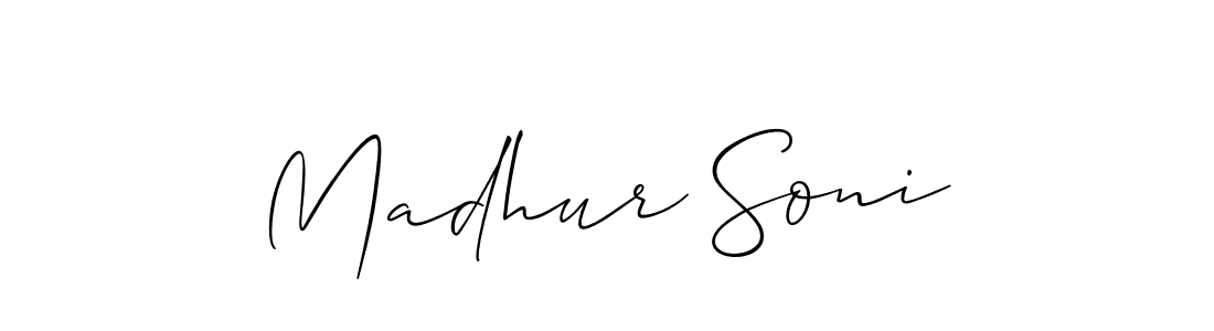 Best and Professional Signature Style for Madhur Soni. Allison_Script Best Signature Style Collection. Madhur Soni signature style 2 images and pictures png