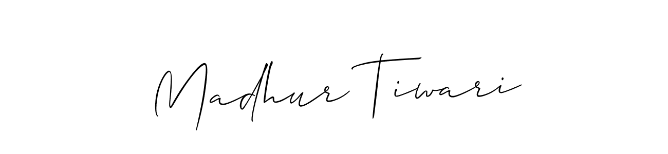 How to Draw Madhur Tiwari signature style? Allison_Script is a latest design signature styles for name Madhur Tiwari. Madhur Tiwari signature style 2 images and pictures png