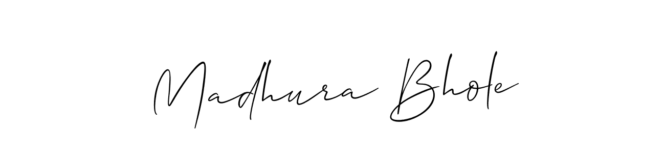 How to make Madhura Bhole signature? Allison_Script is a professional autograph style. Create handwritten signature for Madhura Bhole name. Madhura Bhole signature style 2 images and pictures png