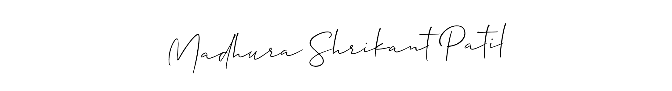 Also we have Madhura Shrikant Patil name is the best signature style. Create professional handwritten signature collection using Allison_Script autograph style. Madhura Shrikant Patil signature style 2 images and pictures png