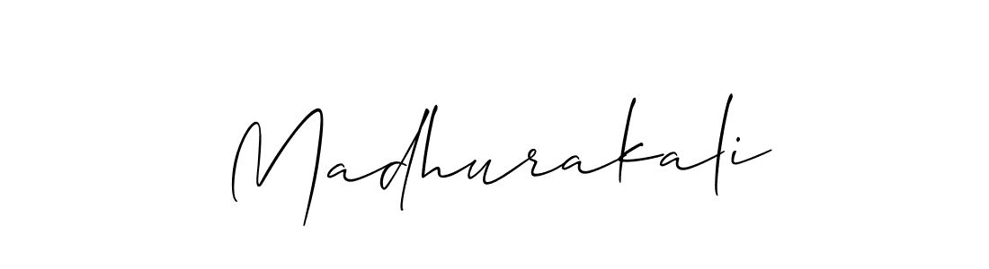 Make a beautiful signature design for name Madhurakali. With this signature (Allison_Script) style, you can create a handwritten signature for free. Madhurakali signature style 2 images and pictures png
