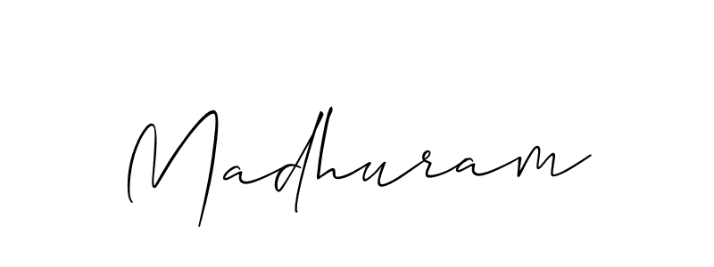 The best way (Allison_Script) to make a short signature is to pick only two or three words in your name. The name Madhuram include a total of six letters. For converting this name. Madhuram signature style 2 images and pictures png