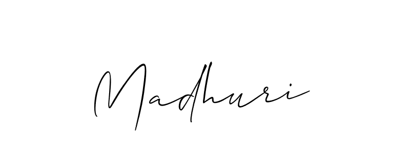 Create a beautiful signature design for name Madhuri . With this signature (Allison_Script) fonts, you can make a handwritten signature for free. Madhuri  signature style 2 images and pictures png