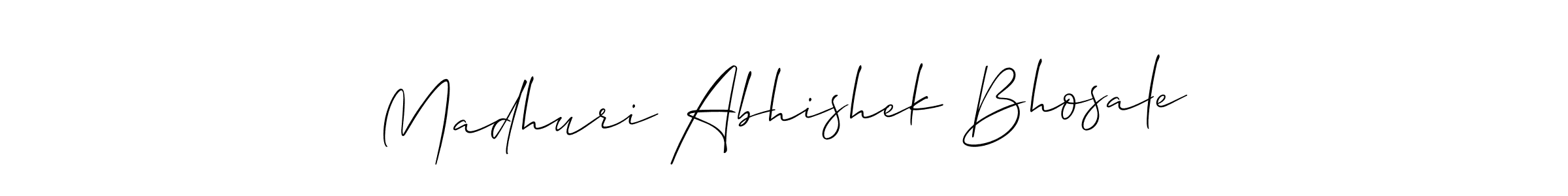 You can use this online signature creator to create a handwritten signature for the name Madhuri Abhishek Bhosale. This is the best online autograph maker. Madhuri Abhishek Bhosale signature style 2 images and pictures png