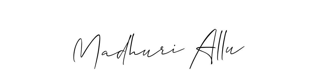 This is the best signature style for the Madhuri Allu name. Also you like these signature font (Allison_Script). Mix name signature. Madhuri Allu signature style 2 images and pictures png