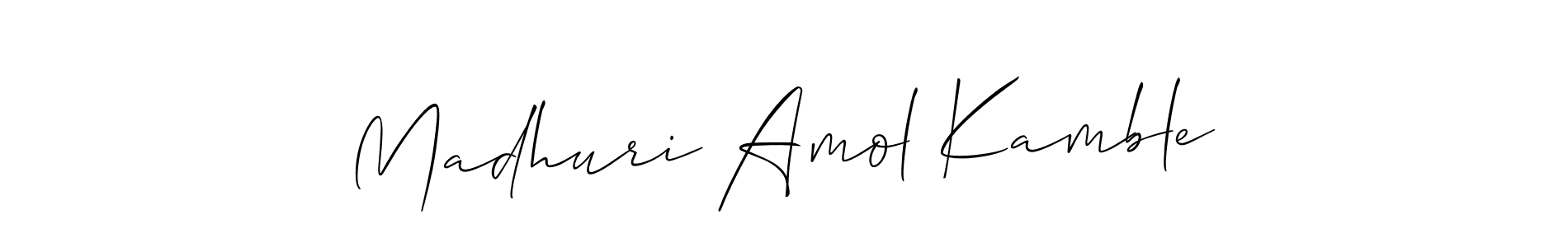 You should practise on your own different ways (Allison_Script) to write your name (Madhuri Amol Kamble) in signature. don't let someone else do it for you. Madhuri Amol Kamble signature style 2 images and pictures png