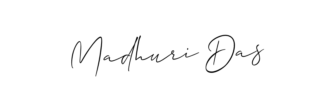 Use a signature maker to create a handwritten signature online. With this signature software, you can design (Allison_Script) your own signature for name Madhuri Das. Madhuri Das signature style 2 images and pictures png