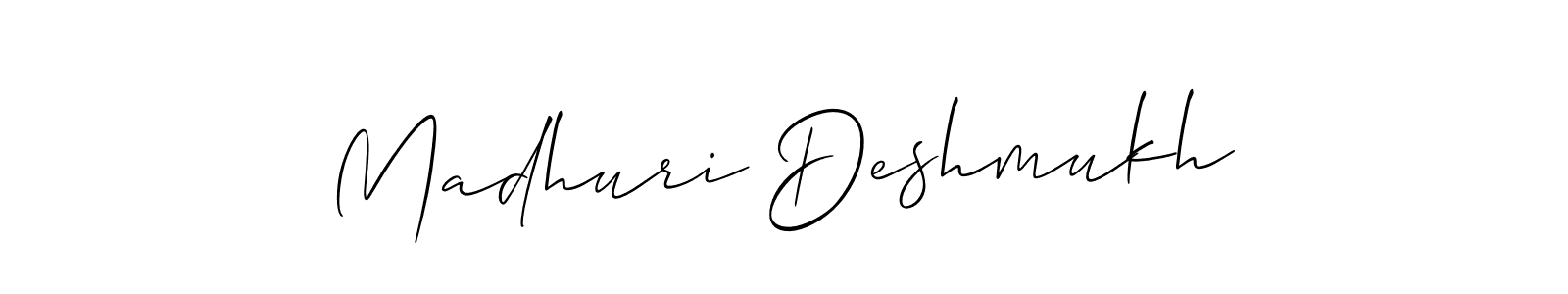 The best way (Allison_Script) to make a short signature is to pick only two or three words in your name. The name Madhuri Deshmukh include a total of six letters. For converting this name. Madhuri Deshmukh signature style 2 images and pictures png