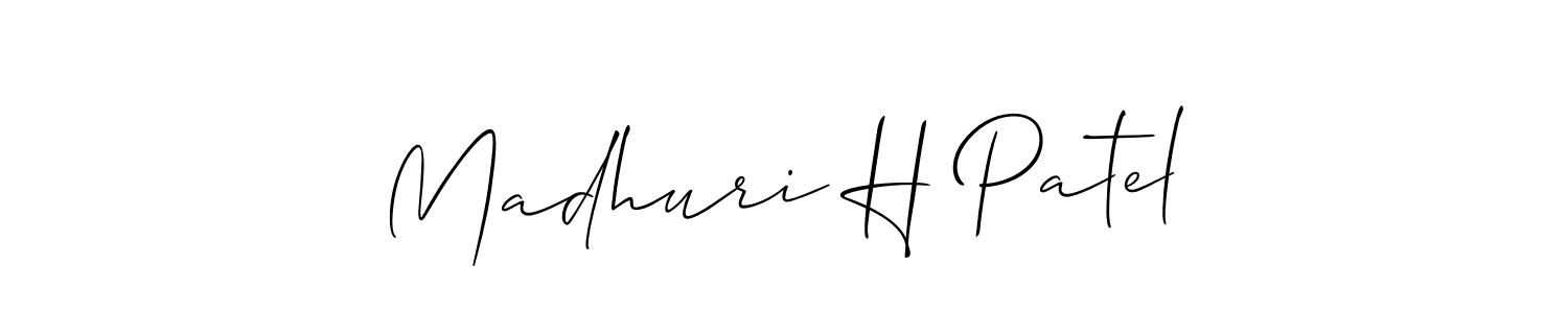 Similarly Allison_Script is the best handwritten signature design. Signature creator online .You can use it as an online autograph creator for name Madhuri H Patel. Madhuri H Patel signature style 2 images and pictures png