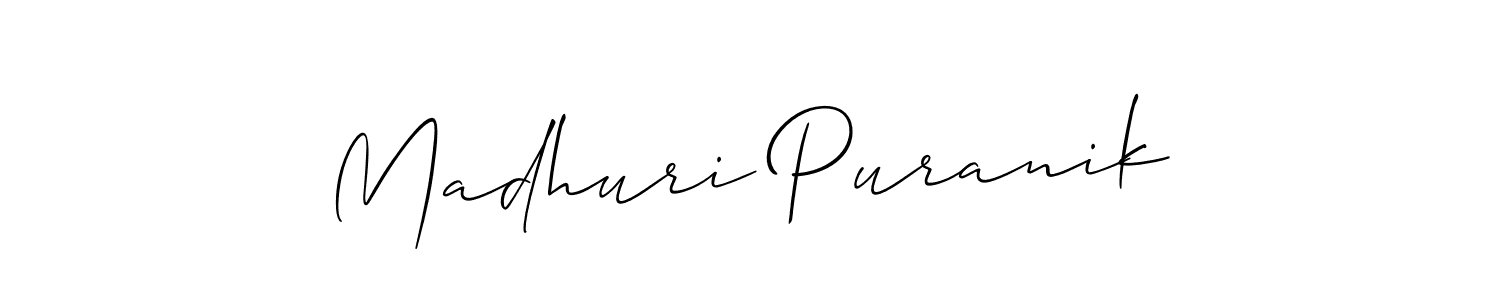 Check out images of Autograph of Madhuri Puranik name. Actor Madhuri Puranik Signature Style. Allison_Script is a professional sign style online. Madhuri Puranik signature style 2 images and pictures png
