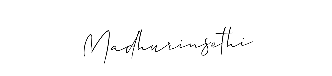 Also we have Madhurinsethi name is the best signature style. Create professional handwritten signature collection using Allison_Script autograph style. Madhurinsethi signature style 2 images and pictures png