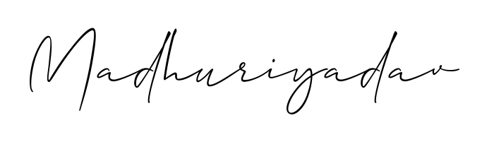 Allison_Script is a professional signature style that is perfect for those who want to add a touch of class to their signature. Get Madhuriyadav name fancy signature for free. Madhuriyadav signature style 2 images and pictures png