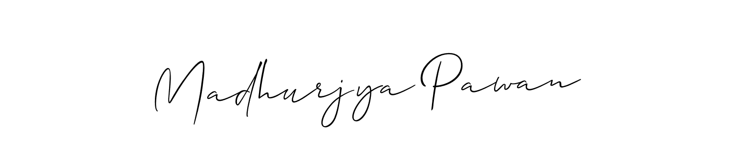 You should practise on your own different ways (Allison_Script) to write your name (Madhurjya Pawan) in signature. don't let someone else do it for you. Madhurjya Pawan signature style 2 images and pictures png