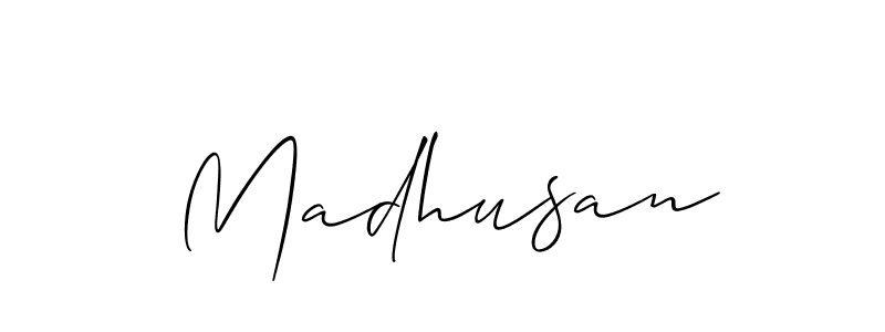 Make a short Madhusan signature style. Manage your documents anywhere anytime using Allison_Script. Create and add eSignatures, submit forms, share and send files easily. Madhusan signature style 2 images and pictures png