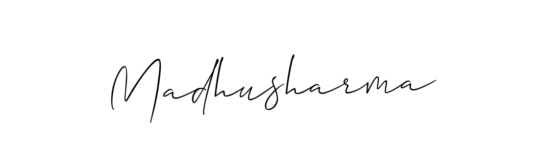 if you are searching for the best signature style for your name Madhusharma. so please give up your signature search. here we have designed multiple signature styles  using Allison_Script. Madhusharma signature style 2 images and pictures png