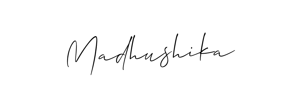 It looks lik you need a new signature style for name Madhushika. Design unique handwritten (Allison_Script) signature with our free signature maker in just a few clicks. Madhushika signature style 2 images and pictures png