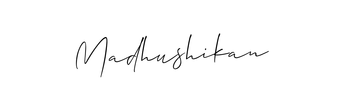 It looks lik you need a new signature style for name Madhushikan. Design unique handwritten (Allison_Script) signature with our free signature maker in just a few clicks. Madhushikan signature style 2 images and pictures png