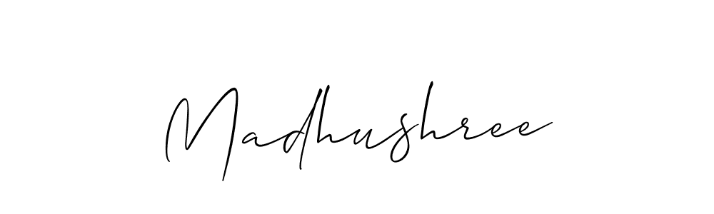 Allison_Script is a professional signature style that is perfect for those who want to add a touch of class to their signature. It is also a great choice for those who want to make their signature more unique. Get Madhushree name to fancy signature for free. Madhushree signature style 2 images and pictures png