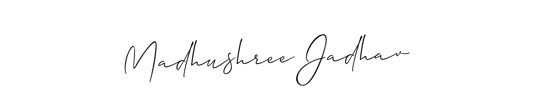 You can use this online signature creator to create a handwritten signature for the name Madhushree Jadhav. This is the best online autograph maker. Madhushree Jadhav signature style 2 images and pictures png