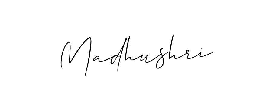 How to make Madhushri signature? Allison_Script is a professional autograph style. Create handwritten signature for Madhushri name. Madhushri signature style 2 images and pictures png