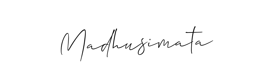 The best way (Allison_Script) to make a short signature is to pick only two or three words in your name. The name Madhusimata include a total of six letters. For converting this name. Madhusimata signature style 2 images and pictures png