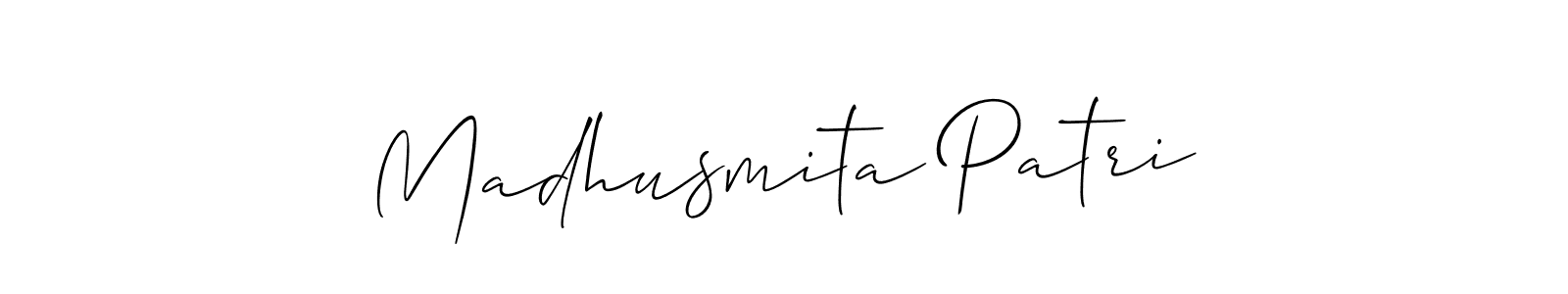 if you are searching for the best signature style for your name Madhusmita Patri. so please give up your signature search. here we have designed multiple signature styles  using Allison_Script. Madhusmita Patri signature style 2 images and pictures png