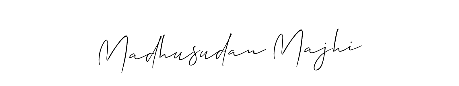 Also we have Madhusudan Majhi name is the best signature style. Create professional handwritten signature collection using Allison_Script autograph style. Madhusudan Majhi signature style 2 images and pictures png