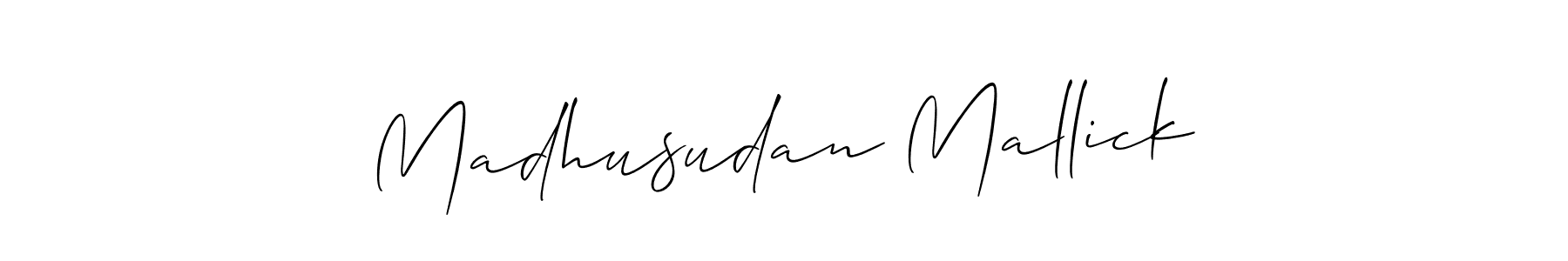How to Draw Madhusudan Mallick signature style? Allison_Script is a latest design signature styles for name Madhusudan Mallick. Madhusudan Mallick signature style 2 images and pictures png