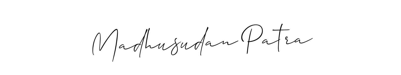 Similarly Allison_Script is the best handwritten signature design. Signature creator online .You can use it as an online autograph creator for name Madhusudan Patra. Madhusudan Patra signature style 2 images and pictures png