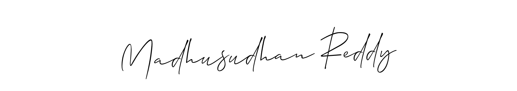 You should practise on your own different ways (Allison_Script) to write your name (Madhusudhan Reddy) in signature. don't let someone else do it for you. Madhusudhan Reddy signature style 2 images and pictures png