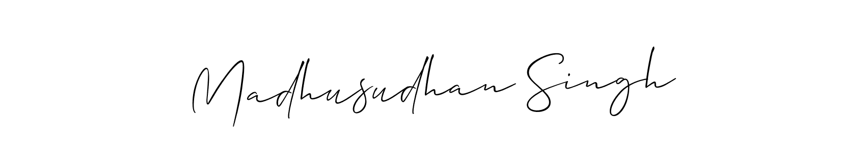 Similarly Allison_Script is the best handwritten signature design. Signature creator online .You can use it as an online autograph creator for name Madhusudhan Singh. Madhusudhan Singh signature style 2 images and pictures png