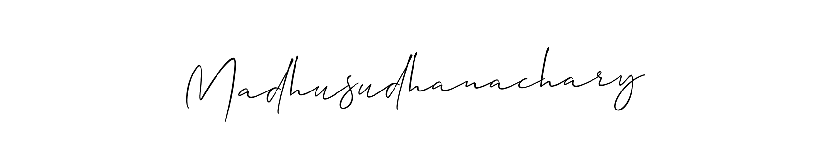 It looks lik you need a new signature style for name Madhusudhanachary. Design unique handwritten (Allison_Script) signature with our free signature maker in just a few clicks. Madhusudhanachary signature style 2 images and pictures png