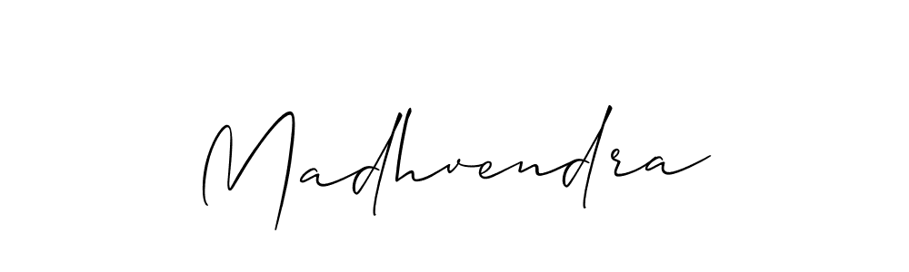 How to make Madhvendra signature? Allison_Script is a professional autograph style. Create handwritten signature for Madhvendra name. Madhvendra signature style 2 images and pictures png