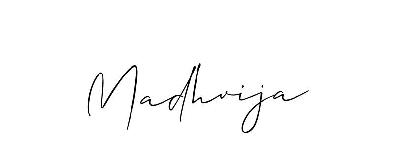 Also You can easily find your signature by using the search form. We will create Madhvija name handwritten signature images for you free of cost using Allison_Script sign style. Madhvija signature style 2 images and pictures png