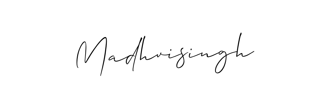 Similarly Allison_Script is the best handwritten signature design. Signature creator online .You can use it as an online autograph creator for name Madhvisingh. Madhvisingh signature style 2 images and pictures png