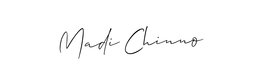 How to make Madi Chinno signature? Allison_Script is a professional autograph style. Create handwritten signature for Madi Chinno name. Madi Chinno signature style 2 images and pictures png