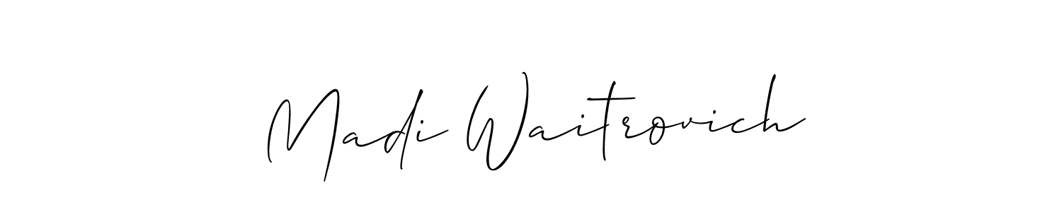 How to make Madi Waitrovich signature? Allison_Script is a professional autograph style. Create handwritten signature for Madi Waitrovich name. Madi Waitrovich signature style 2 images and pictures png