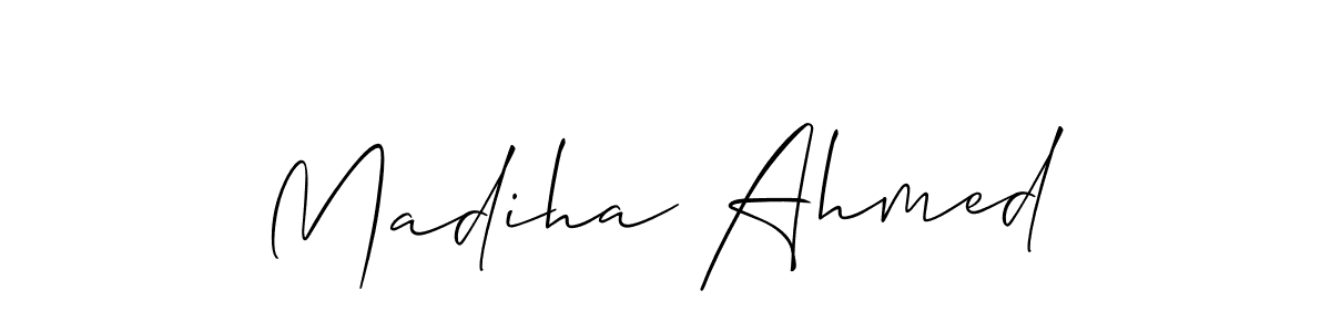 Make a beautiful signature design for name Madiha Ahmed. Use this online signature maker to create a handwritten signature for free. Madiha Ahmed signature style 2 images and pictures png