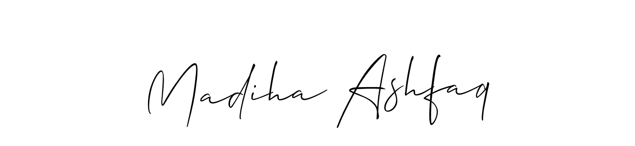 How to make Madiha Ashfaq signature? Allison_Script is a professional autograph style. Create handwritten signature for Madiha Ashfaq name. Madiha Ashfaq signature style 2 images and pictures png