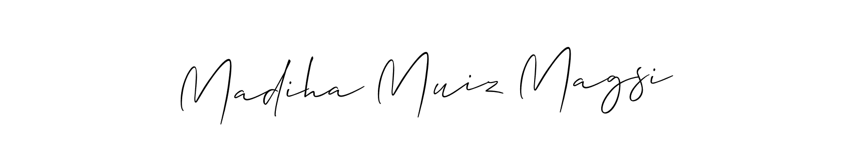 Make a beautiful signature design for name Madiha Muiz Magsi. Use this online signature maker to create a handwritten signature for free. Madiha Muiz Magsi signature style 2 images and pictures png