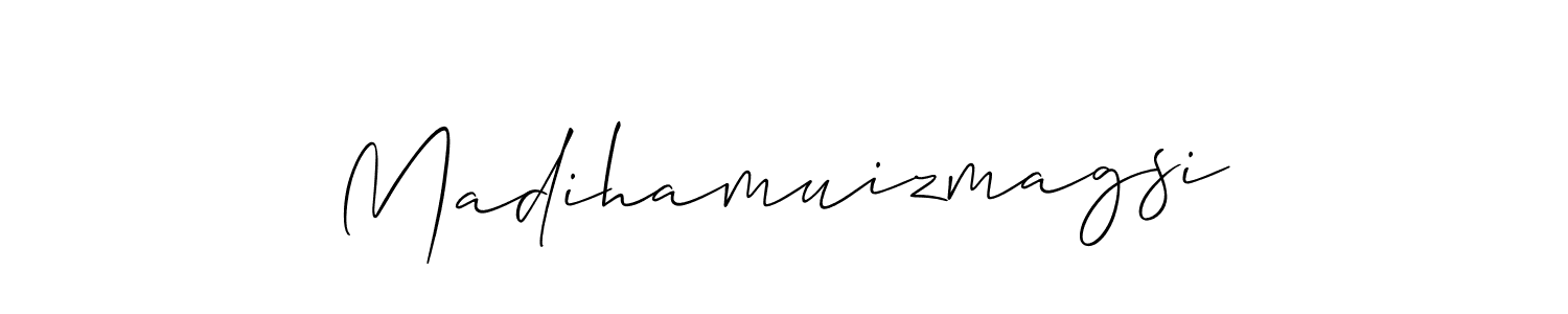 Here are the top 10 professional signature styles for the name Madihamuizmagsi. These are the best autograph styles you can use for your name. Madihamuizmagsi signature style 2 images and pictures png