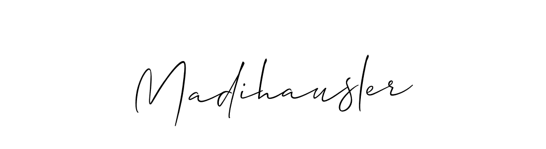 How to make Madihausler signature? Allison_Script is a professional autograph style. Create handwritten signature for Madihausler name. Madihausler signature style 2 images and pictures png