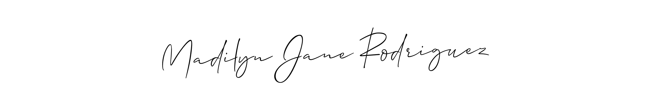 The best way (Allison_Script) to make a short signature is to pick only two or three words in your name. The name Madilyn Jane Rodriguez include a total of six letters. For converting this name. Madilyn Jane Rodriguez signature style 2 images and pictures png