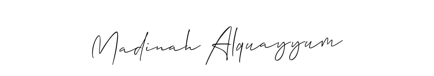 Make a beautiful signature design for name Madinah Alquayyum. Use this online signature maker to create a handwritten signature for free. Madinah Alquayyum signature style 2 images and pictures png