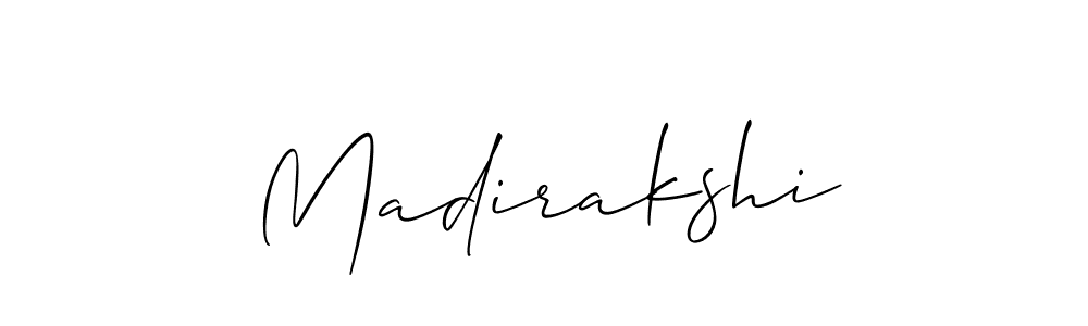 Create a beautiful signature design for name Madirakshi. With this signature (Allison_Script) fonts, you can make a handwritten signature for free. Madirakshi signature style 2 images and pictures png