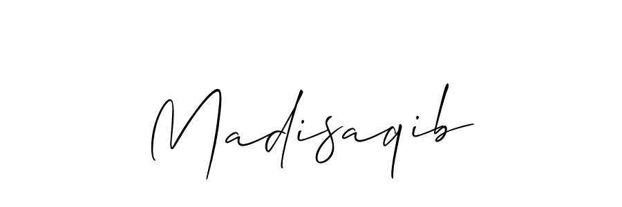 Make a beautiful signature design for name Madisaqib. With this signature (Allison_Script) style, you can create a handwritten signature for free. Madisaqib signature style 2 images and pictures png