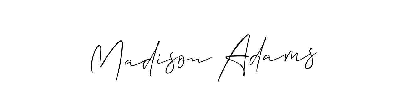 Create a beautiful signature design for name Madison Adams. With this signature (Allison_Script) fonts, you can make a handwritten signature for free. Madison Adams signature style 2 images and pictures png