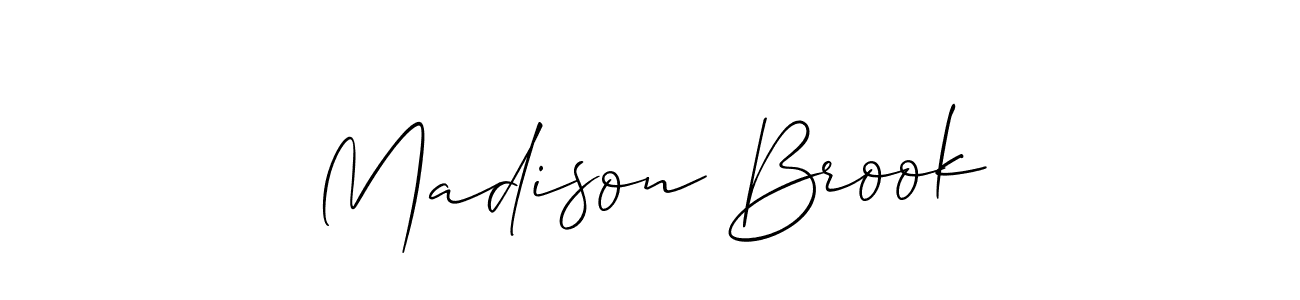 How to make Madison Brook name signature. Use Allison_Script style for creating short signs online. This is the latest handwritten sign. Madison Brook signature style 2 images and pictures png