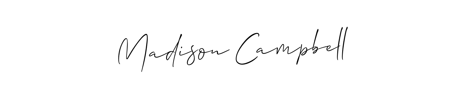 Use a signature maker to create a handwritten signature online. With this signature software, you can design (Allison_Script) your own signature for name Madison Campbell. Madison Campbell signature style 2 images and pictures png