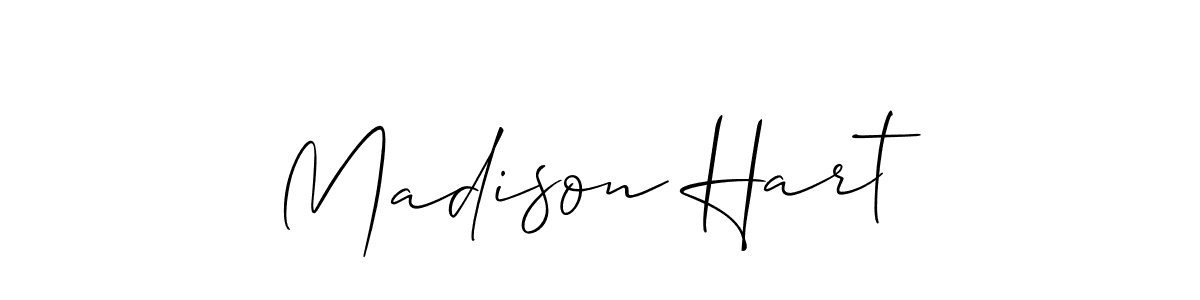 How to make Madison Hart name signature. Use Allison_Script style for creating short signs online. This is the latest handwritten sign. Madison Hart signature style 2 images and pictures png